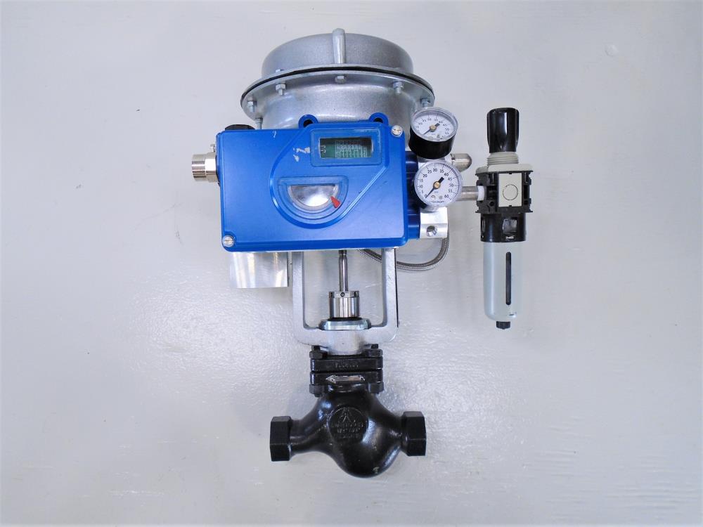 Armstrong 1500 1/2" NPT 2-Way Actuated Control Valve W/ Eckardt Positioner